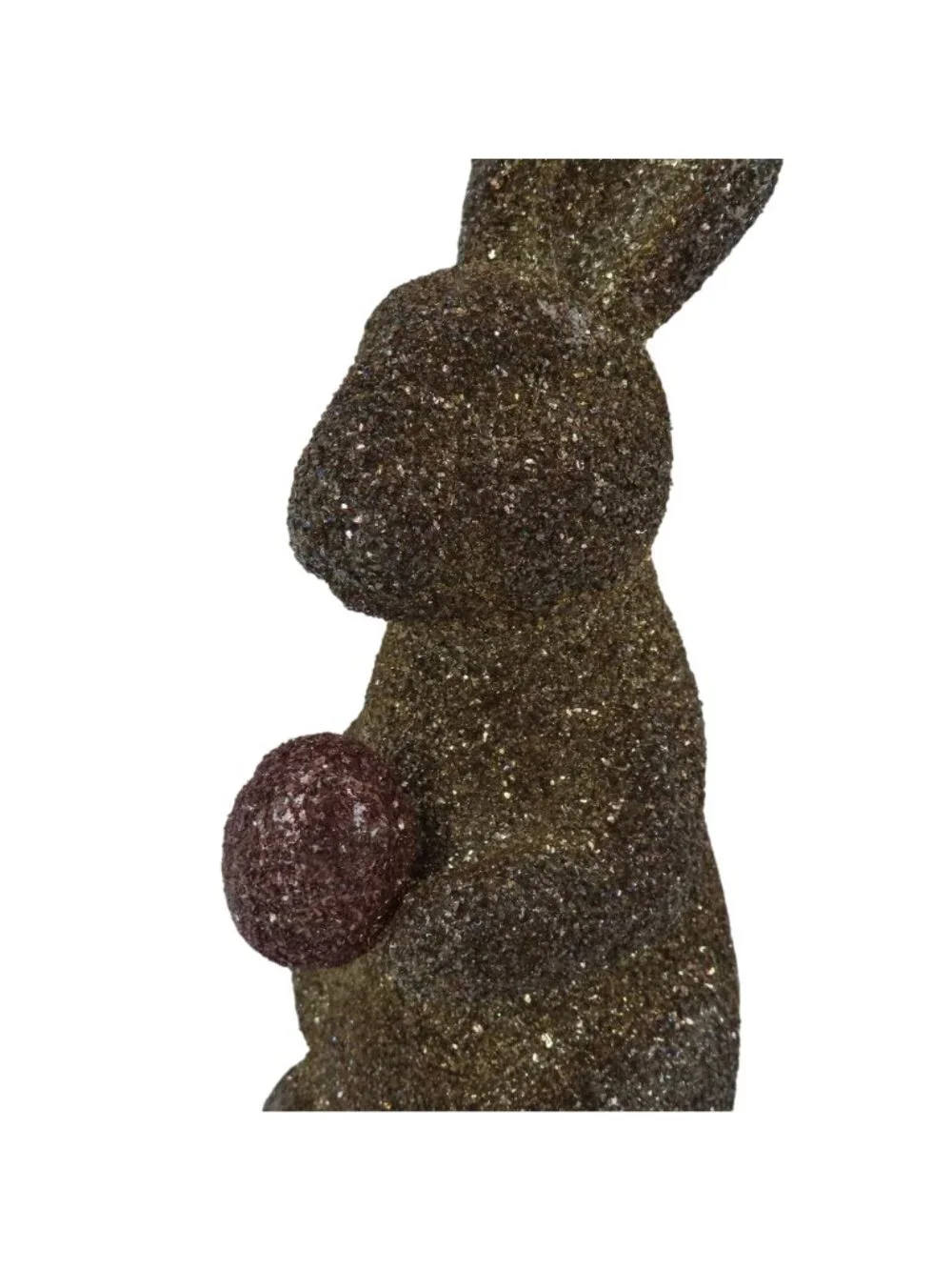 Pottery Barn 12.25in Tall Oil Slick Multicolor Glitter Easter Bunny Rabbit Egg
